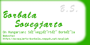 borbala sovegjarto business card